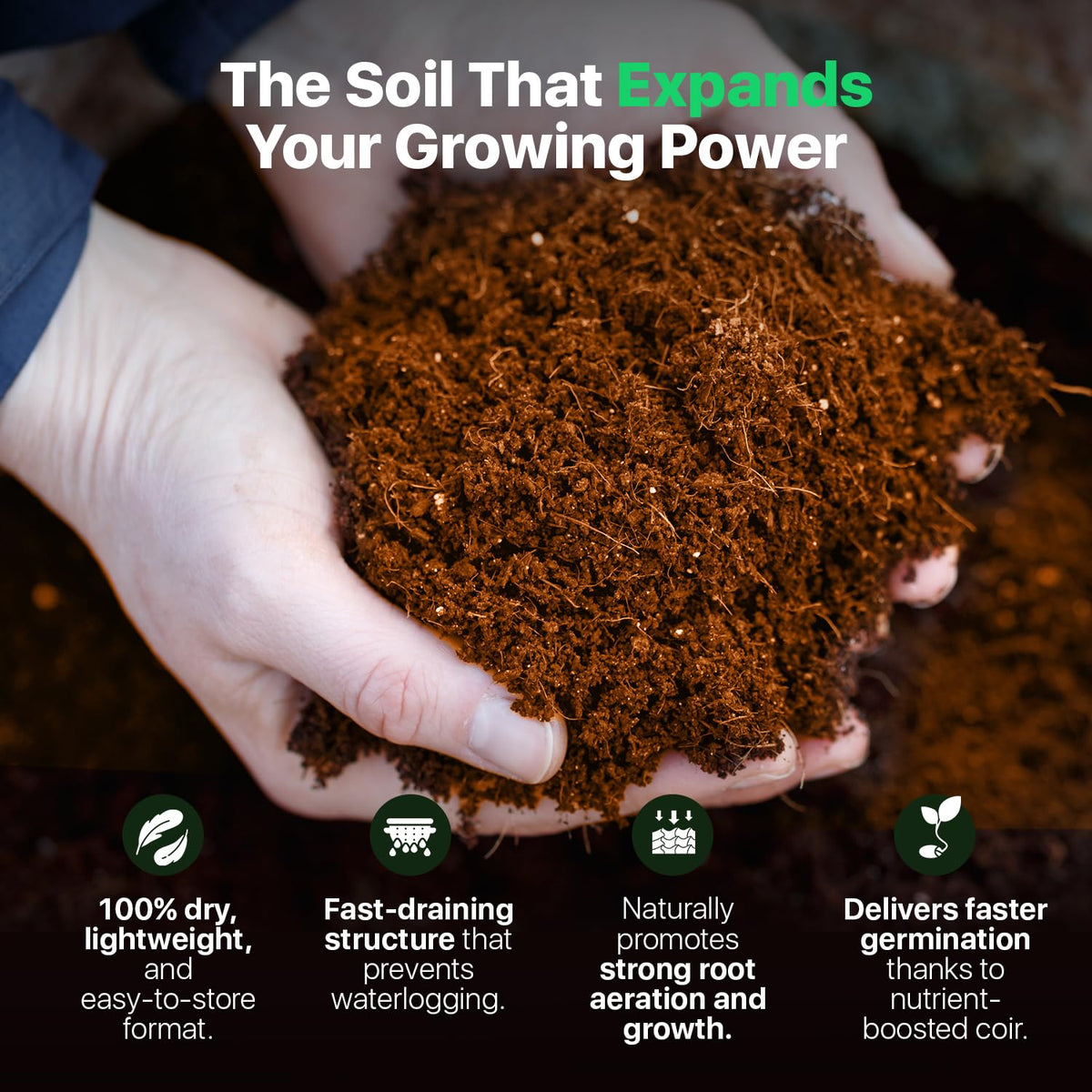 Wonder Soil expands up to seven times with water for planting
