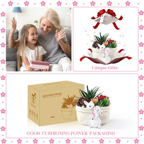 WONDHOME bunny decorative planter highlights a playful scene for home decor and gifts.