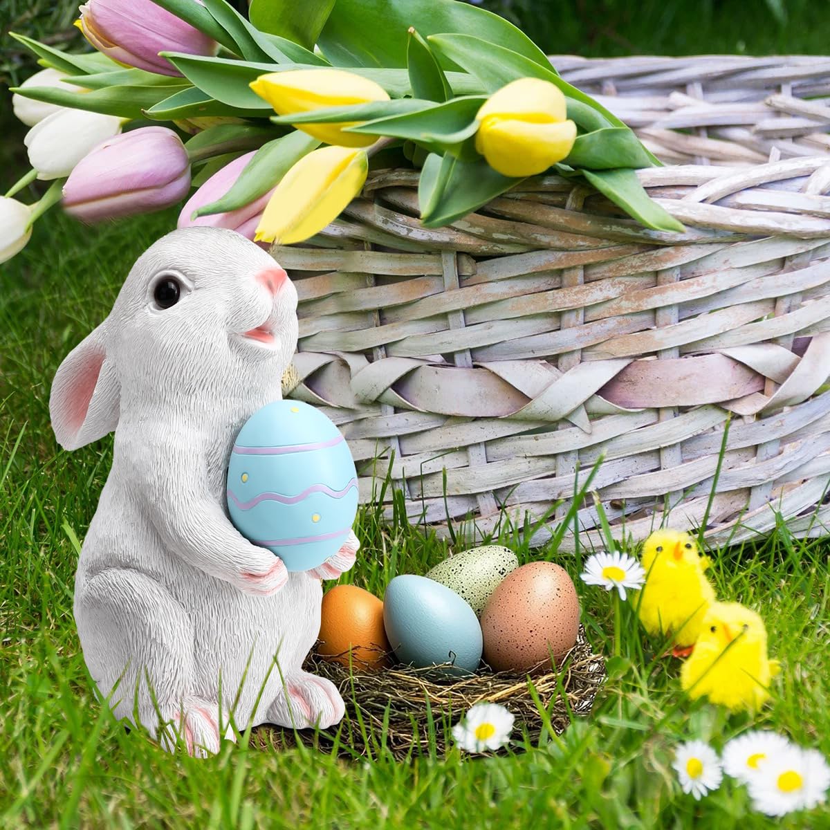 WONDHOME bunny egg-changing-lights brighten spring evenings with a gentle LED glow.