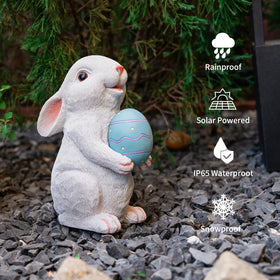 WONDHOME Easter gift bunny statue for mom, grandma, or garden lover.