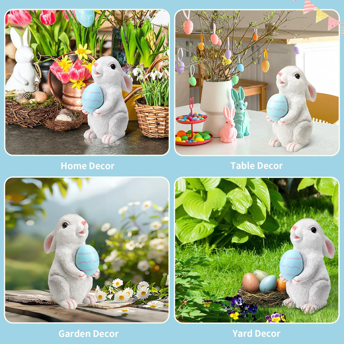 WONDHOME outdoor decor bunny enhances patio, yard, or lawn displays.