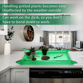 WondMall foldable gardening mat for indoor plant care