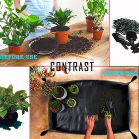 WondMall foldable repotting mat folds for easy storage