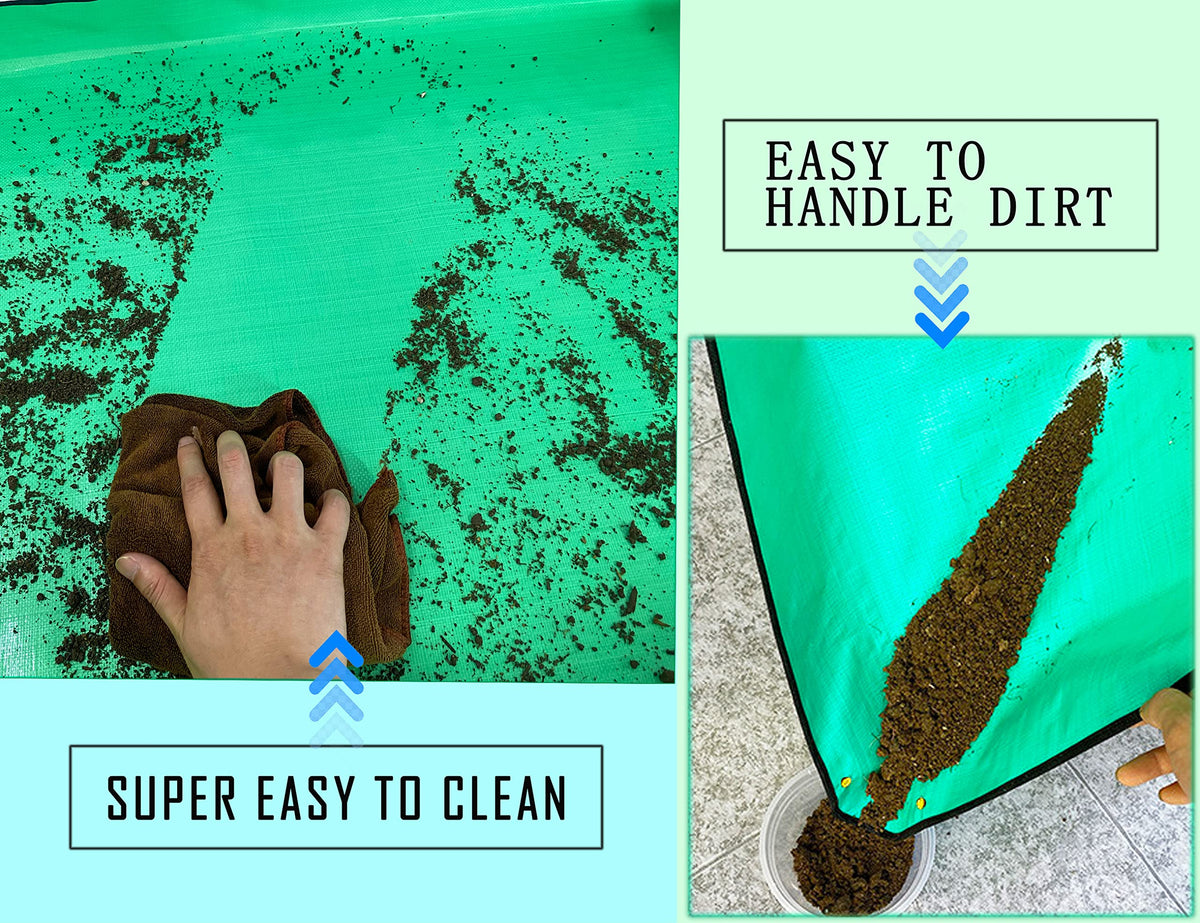 WondMall leak-proof mat supports quick cleanup after potting