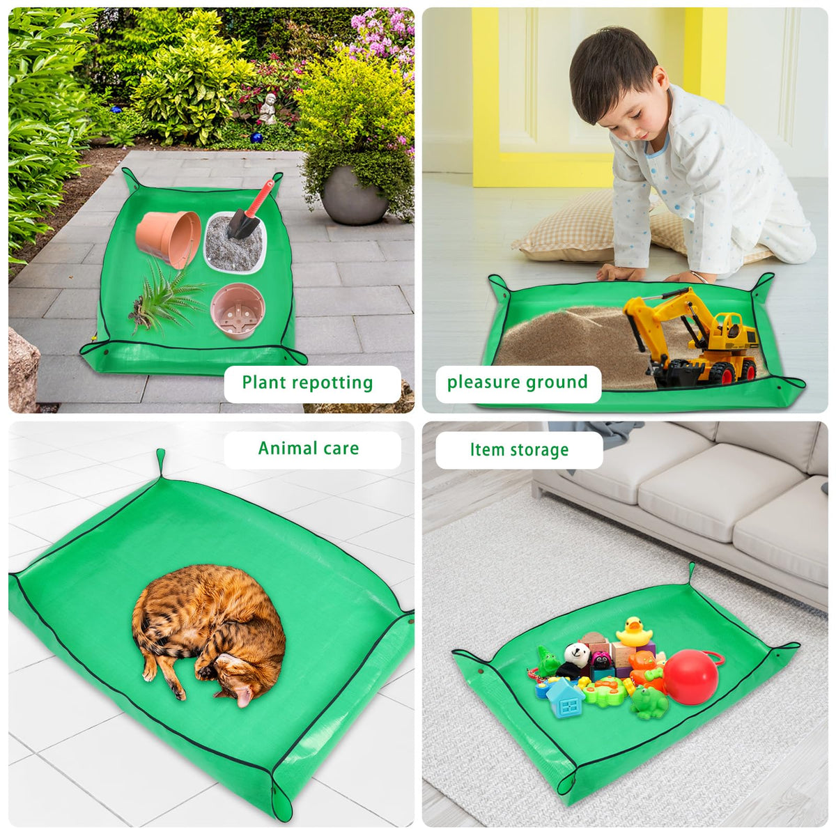 WondMall portable potting mat supports tidy gardening on the go