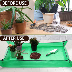 WondMall waterproof potting mat keeps surfaces clean during gardening