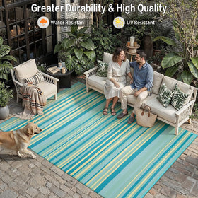 WondRg easy-clean patio rug designed for quick maintenance