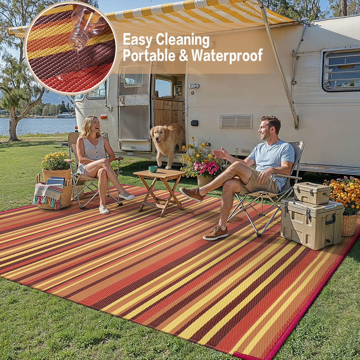 WondRg easy-clean surface cleans by sweeping or rinsing.