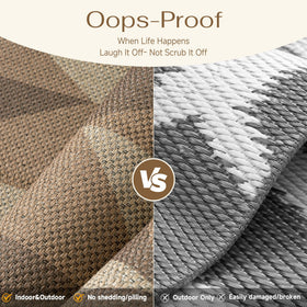 WondRg indoor-outdoor rug with low-profile design