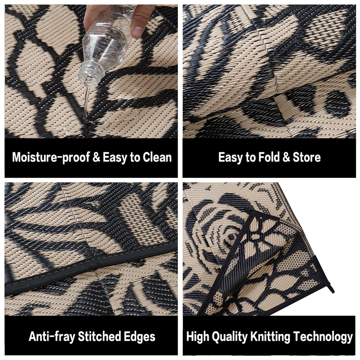 WondRg RV camping setup uses lightweight rug for versatile outdoor comfort.