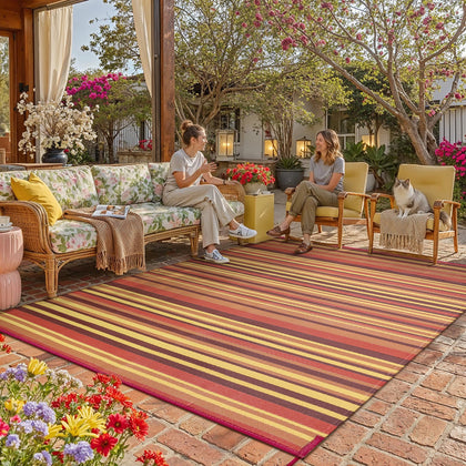 WondRg outdoor rug 9x12 waterproof for patios and porches.
