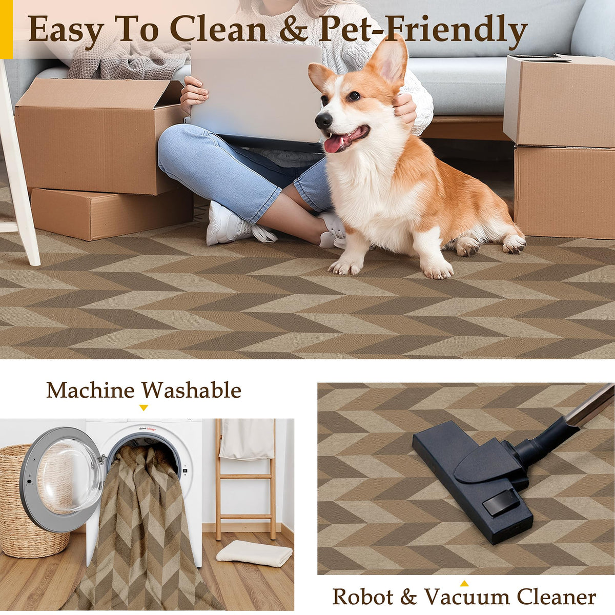 WondRg rug ships folded and unrolls easily