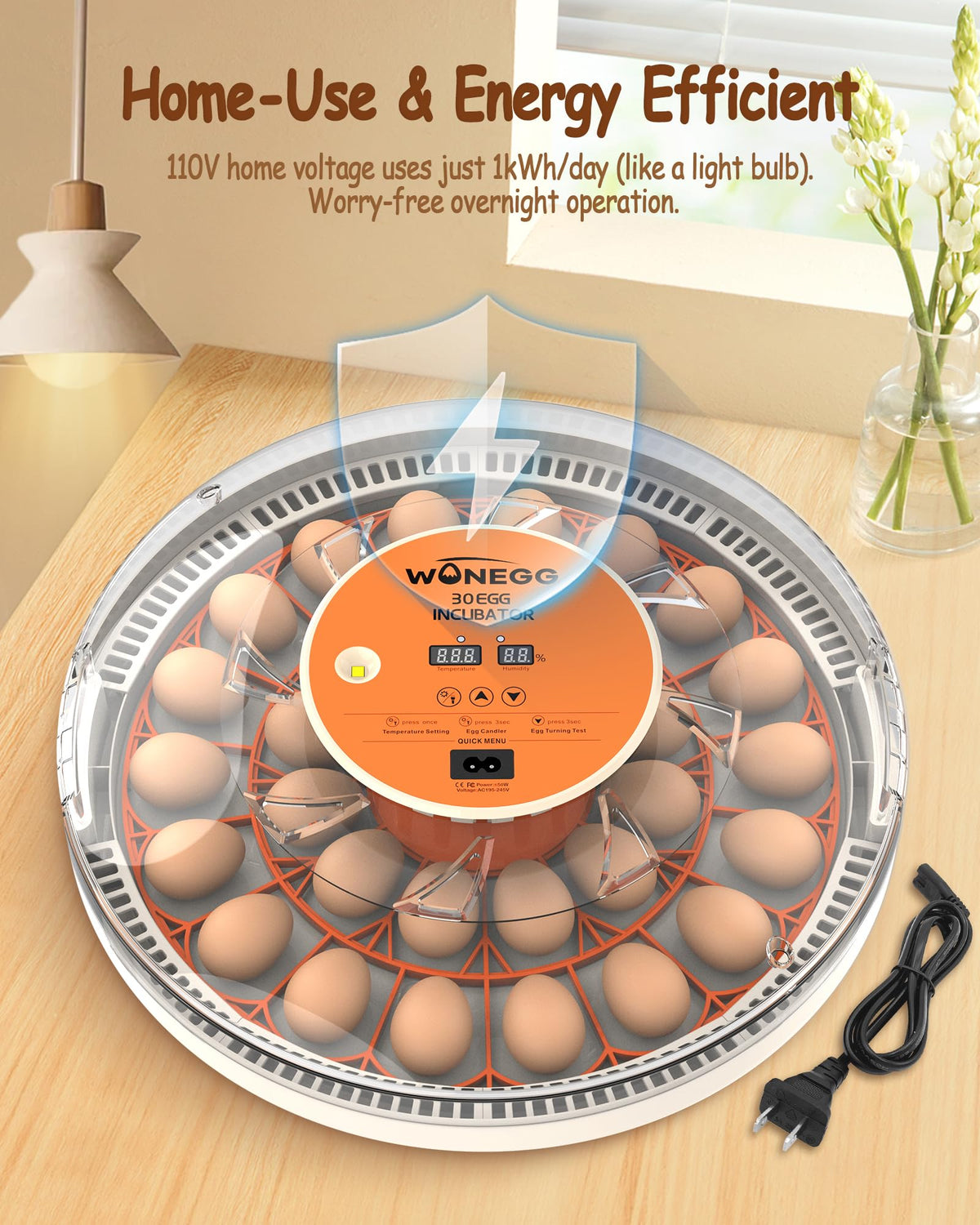 WONEGG incubator beginner-friendly setup designed for quick startup
