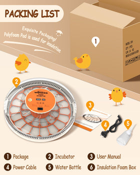 WONEGG incubator easy-clean design supports quick upkeep after use