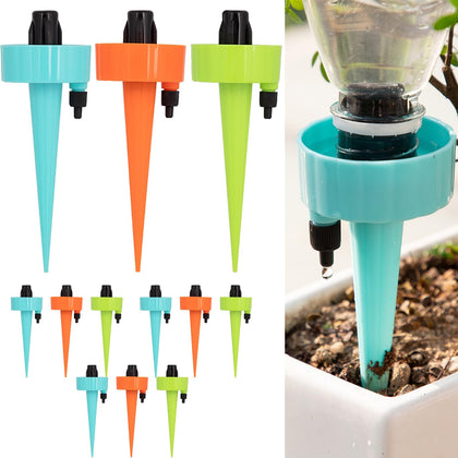 Wonglea self watering spikes pack in use to hydrate plants automatically