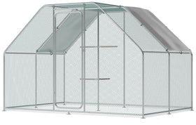 Wonline chicken coop exterior shows a spacious yard enclosure for chickens.