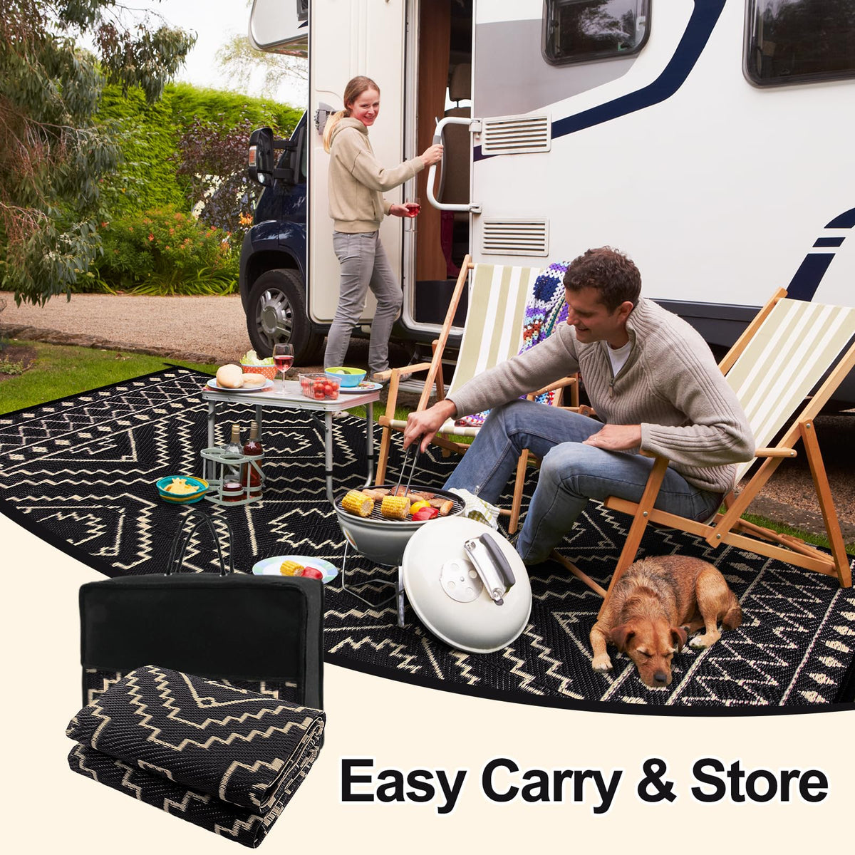 Wonnitar lightweight rug folds for compact transport