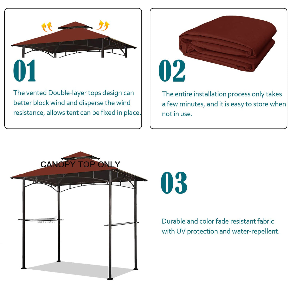 Wonwon canopy included; frame and netting sold separately for assembly flexibility