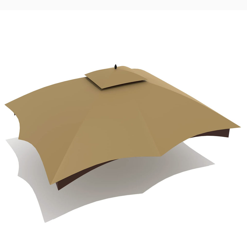 Wonwon gazebo top cover 10x12 double layer shields from sun and rain