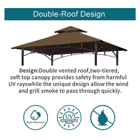 Wonwon grill gazebo UV and water-protective canopy preserves gear.