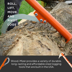 Wood-Mizer steel cant hook 60in orange powder coat improves visibility.
