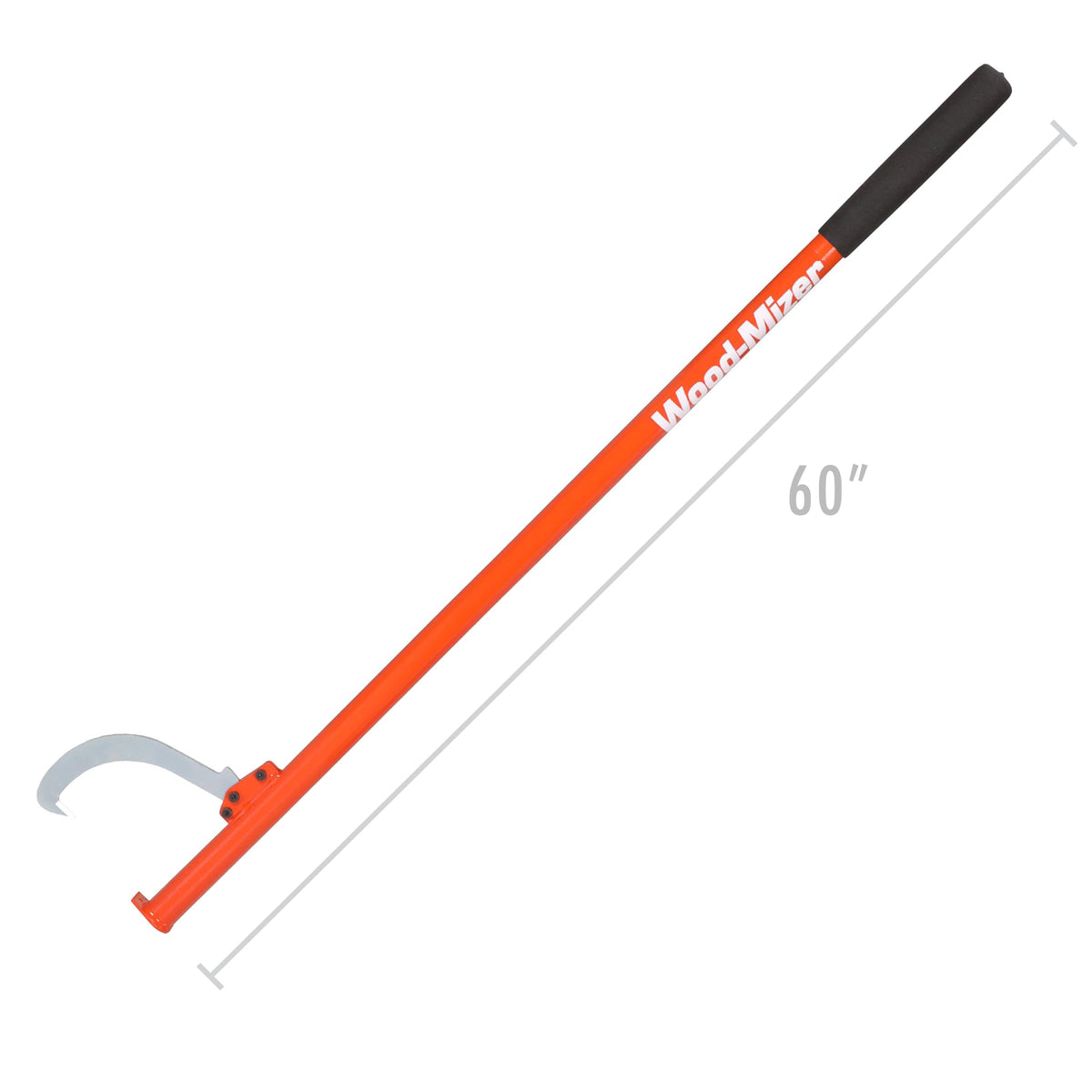 Wood-Mizer steel cant hook 60in side grip demonstrates ergonomic handling.