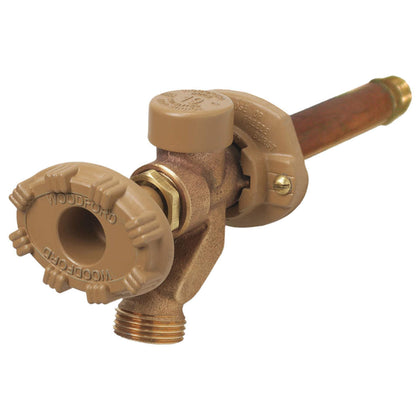 Woodford 19CP-12 wall faucet front view with anti-siphon backflow protection.