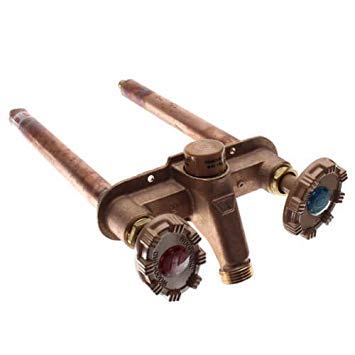 Woodford 22PX-6-MH wall-mount faucet for year-round hot and cold water access.