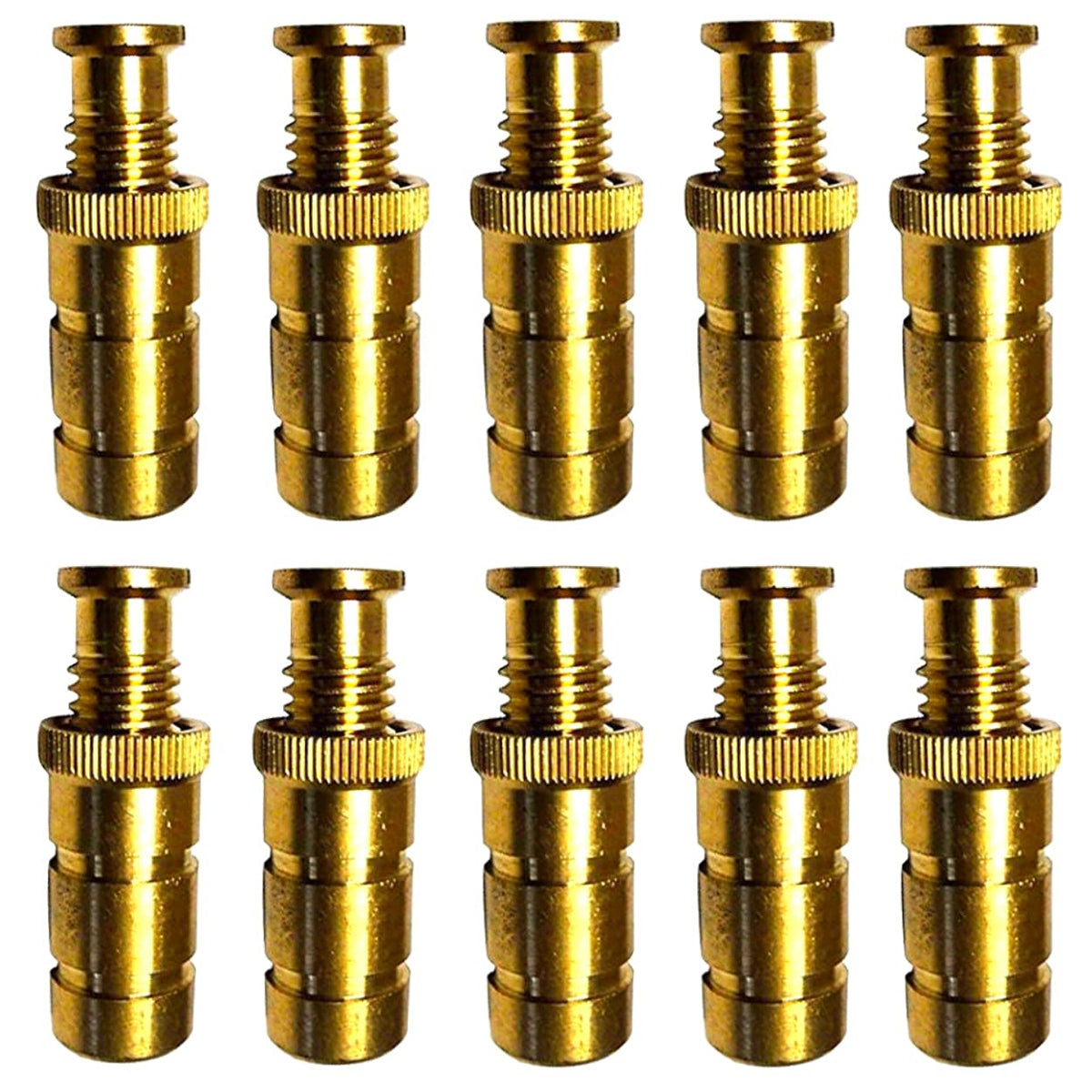 Wood Grip brass pool anchors 10-pack for concrete surface secure safety cover.