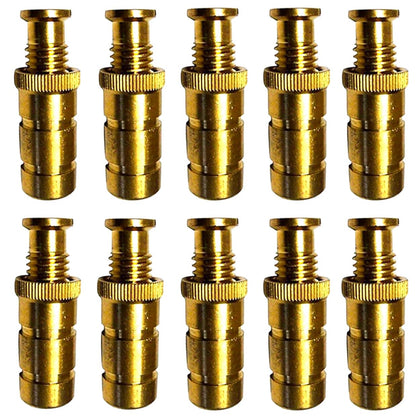 Wood Grip brass pool anchors 10-pack for concrete surface secure safety cover.