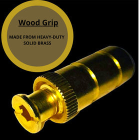 Wood Grip brass pool cover anchor on concrete surface demonstrates reliable safety cover attachment.