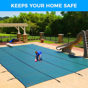 Wood Grip pool cover screws kit included for secure mounting.