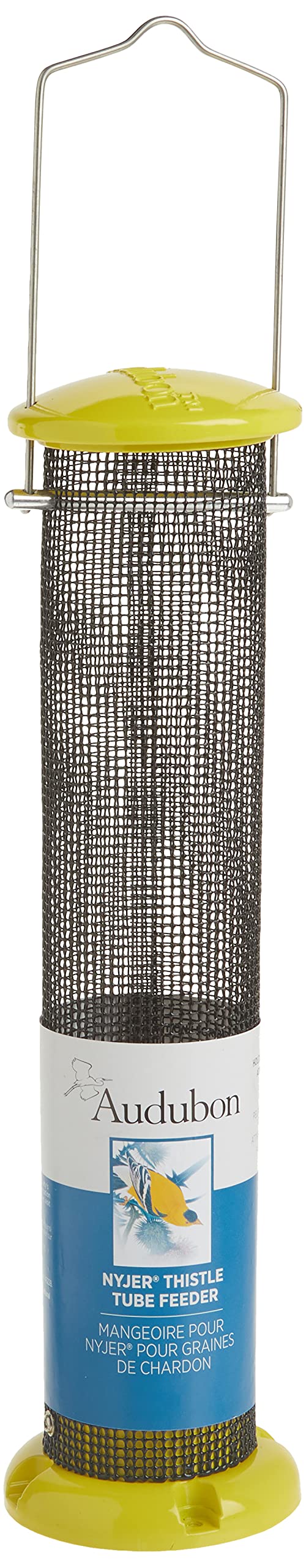 Woodlink NAWLNT Audubon hanging feeder enables effortless placement on trees.