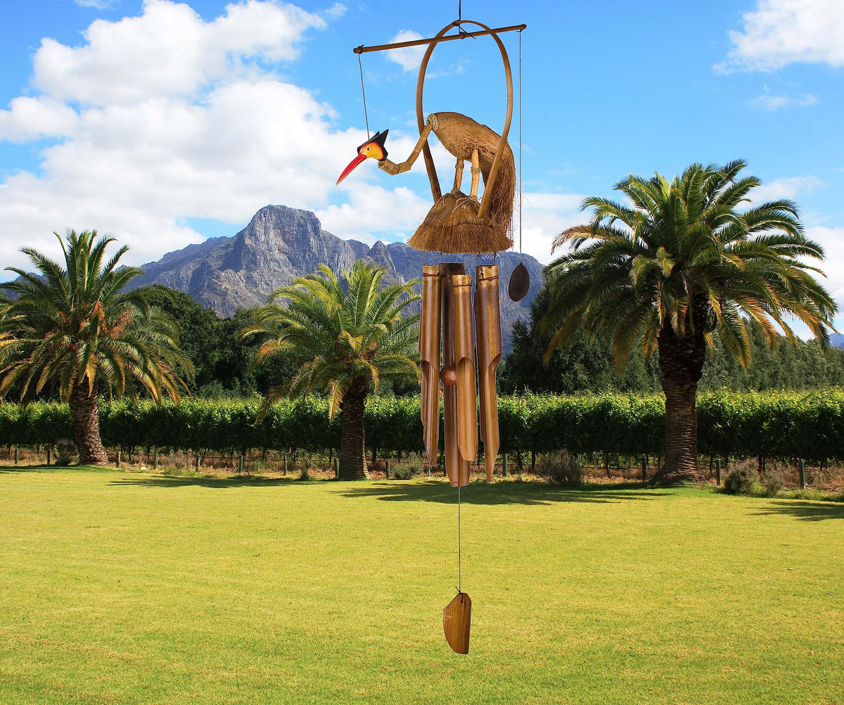 Woodstock Chimes 37 inch bamboo tubes create soothing wind music outdoors