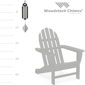 Woodstock Chimes Heroic Windbell 24-inch garden view in yard for tranquil ambience