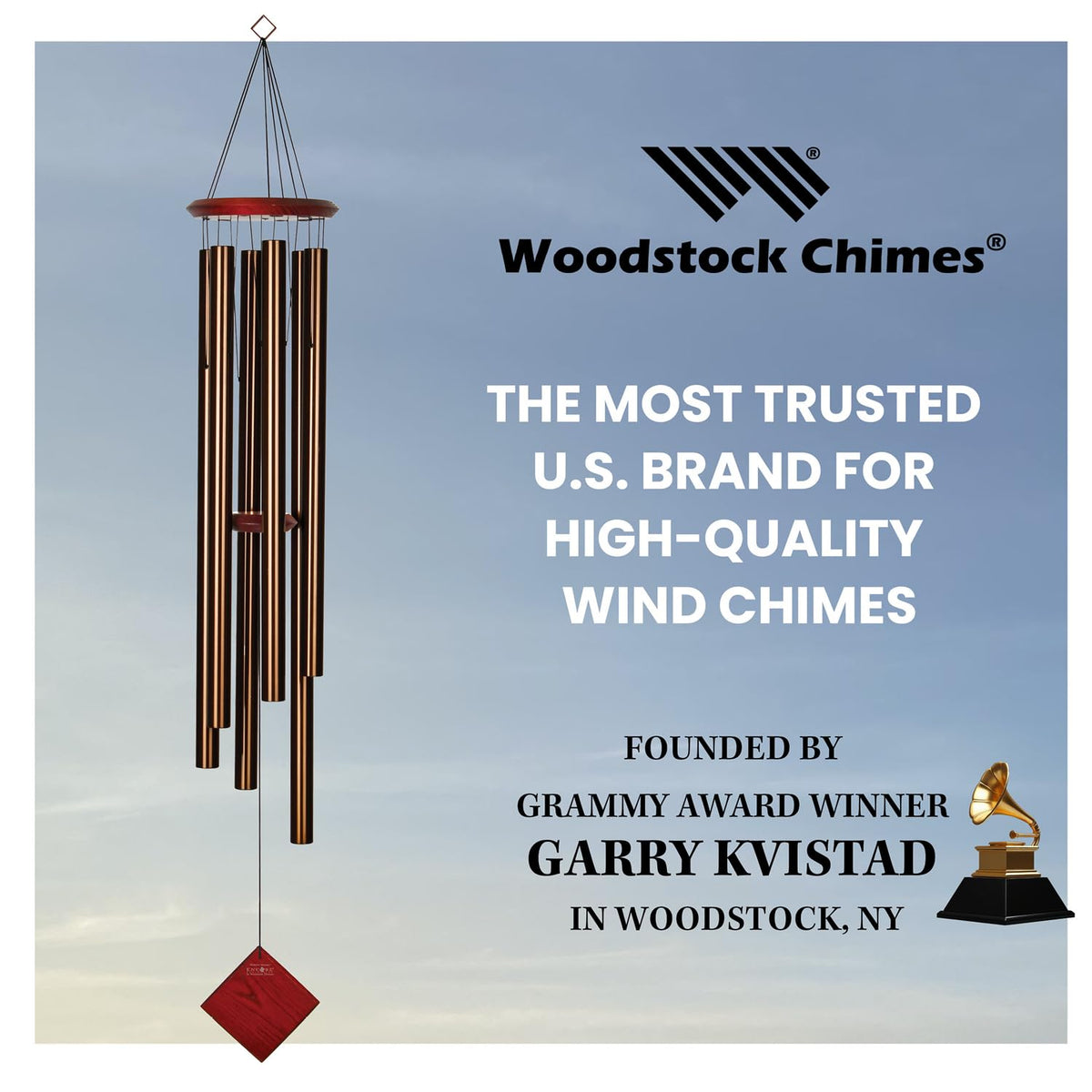 Woodstock Chimes Neptune wind chime enhances patio, garden, or porch decor