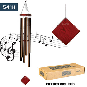 Woodstock Chimes Neptune wind chime shows a removable wind catcher for customization