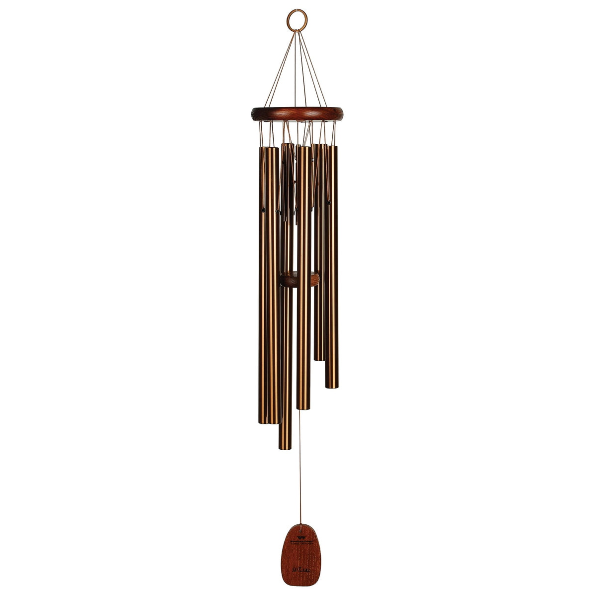 Woodstock Chimes Pachelbel Canon Bronze 32-inch top with weather-resistant ash wood.