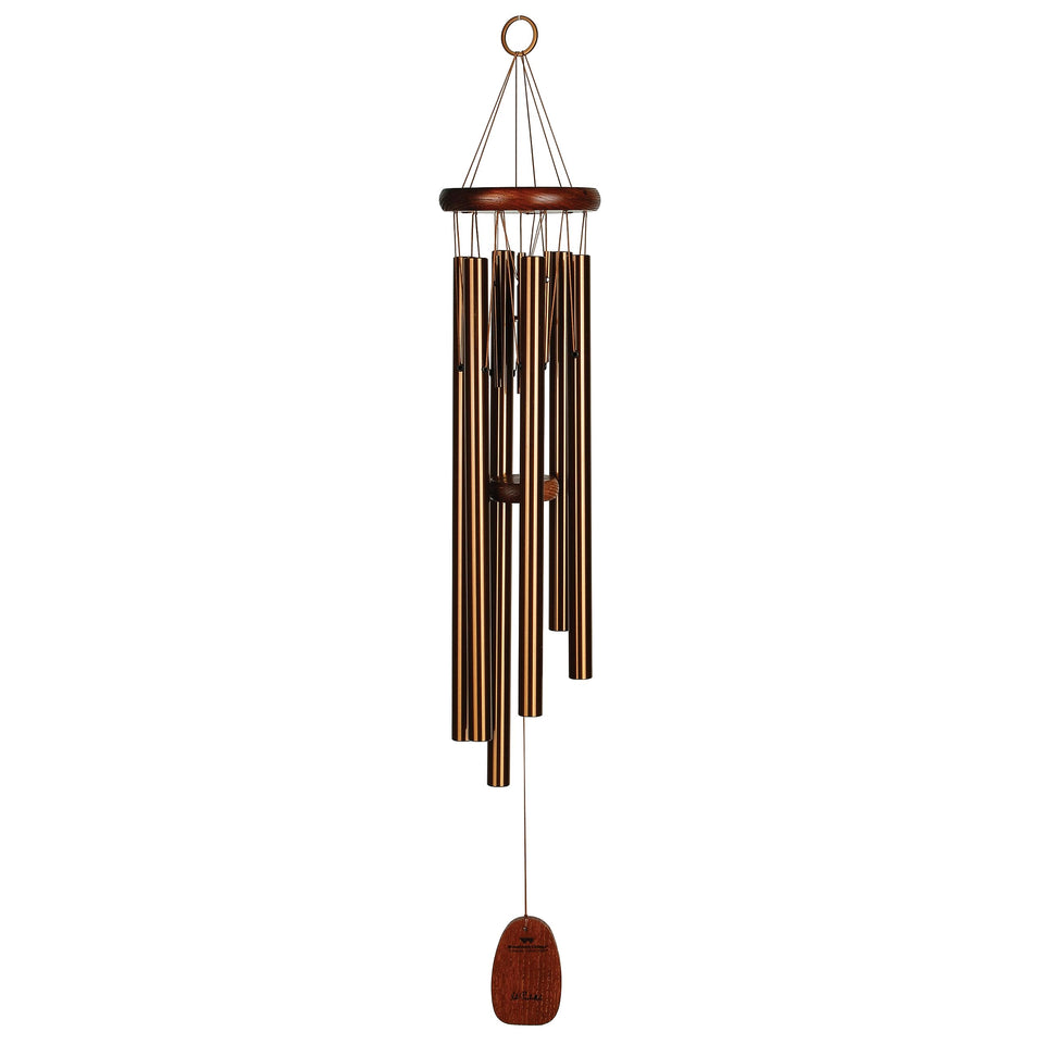 Woodstock Chimes Pachelbel Canon Bronze 32-inch top with weather-resistant ash wood.