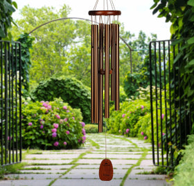 Woodstock Chimes Pachelbel Canon Bronze 32-inch chimes with bronze tubes and rods.