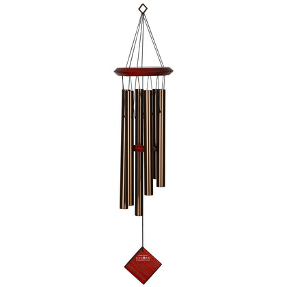 Woodstock Chimes Pluto wind chime with 27-inch bronze tubes for outdoor ambiance