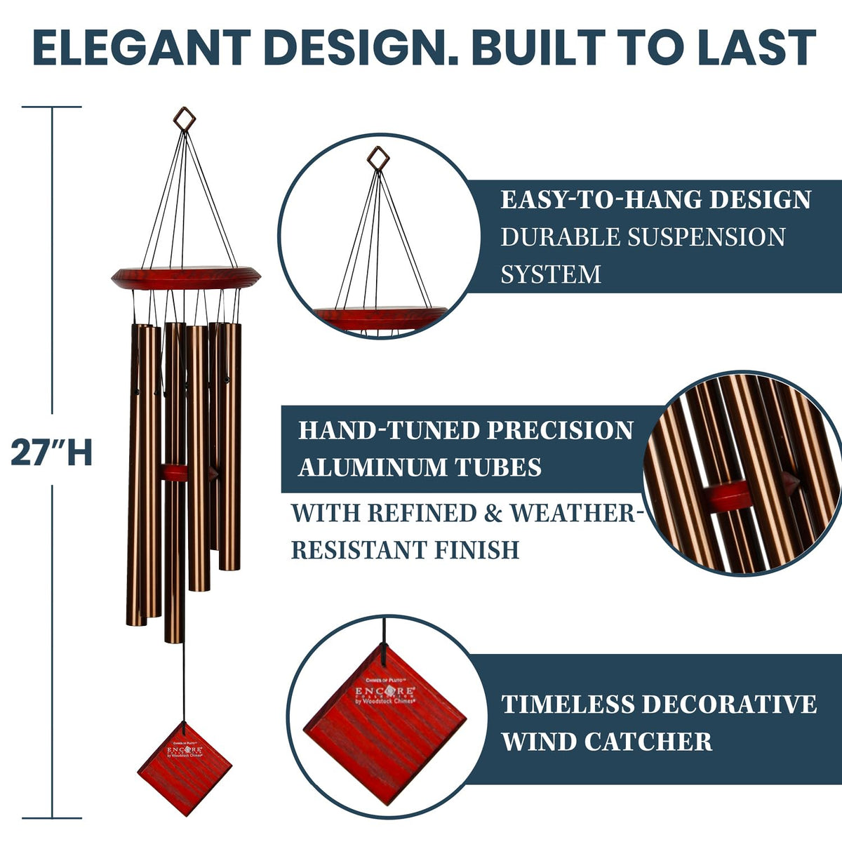 Pluto wind chime from the Encore Collection designed for harmonious ensembles