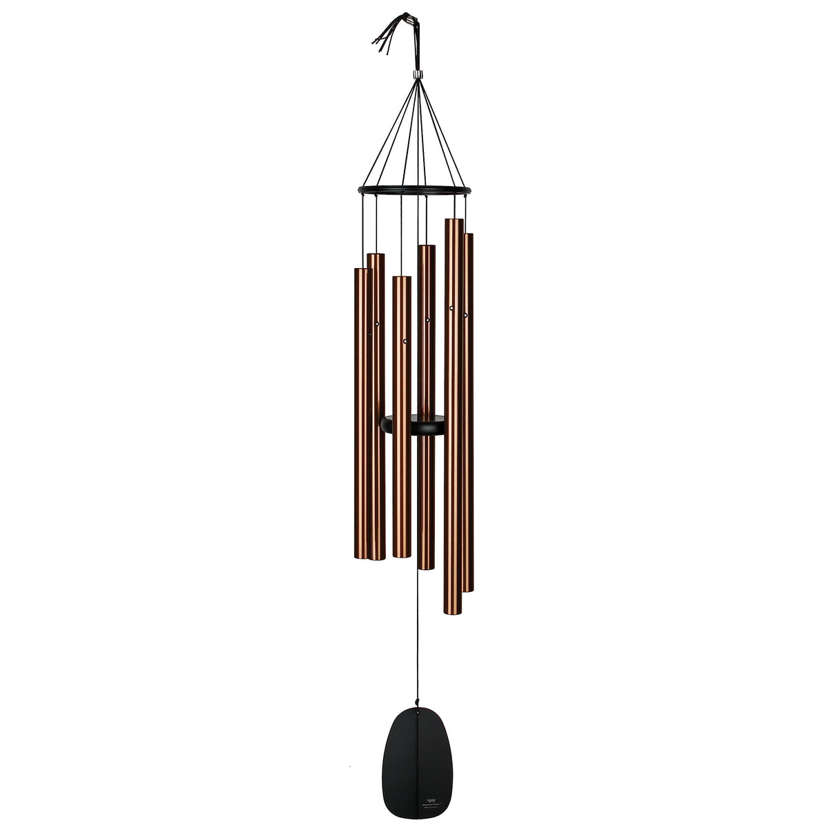 Woodstock Chimes Signature Bells of Paradise bronze 44-inch chime shines in sunlight