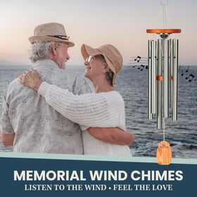 Woodstock Chimes memorial chime 24 nickel-plated urn detail