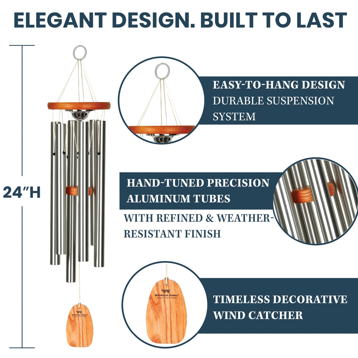 Woodstock Chimes memorial chime 24 weatherproof outdoor decor