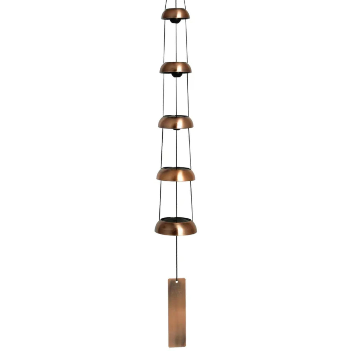 Woodstock Chimes Signature Temple Bells Quintet 32inch copper full view for tranquil outdoor soundscape