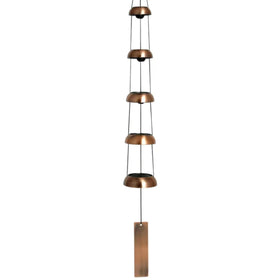 Woodstock Chimes Signature Temple Bells Quintet 32inch copper full view for tranquil outdoor soundscape