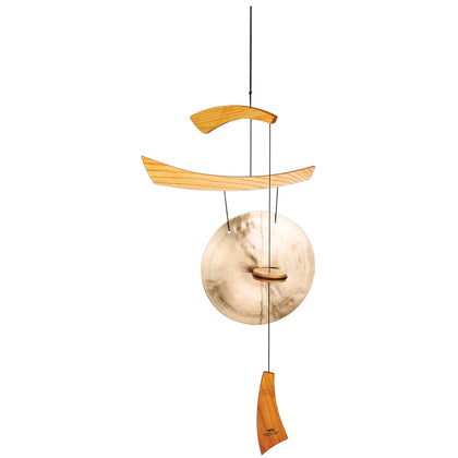 Woodstock Emperor Gong with ash wood frame for outdoor display.