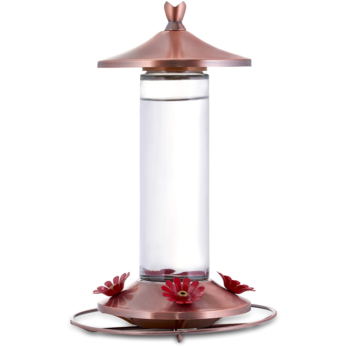 Woodstream Perky-Pet Elegant Copper Glass Hummingbird Feeder bottle pour for easy filling
