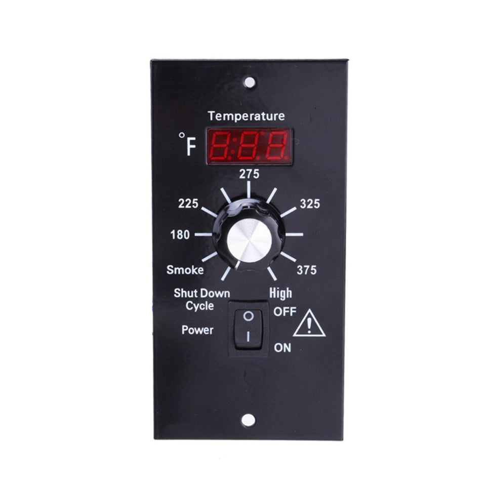 WOOPOWER digital thermostat board front view for easy temperature control on pellet grills